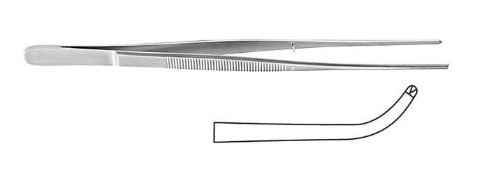 POTTS-SMITH Пінцет хірургічний; зігнутий; 1x2 зубчики; 18,0см; ширина бранш 1,6+/-0,2. Tontarra Medizintechnik GmbH
